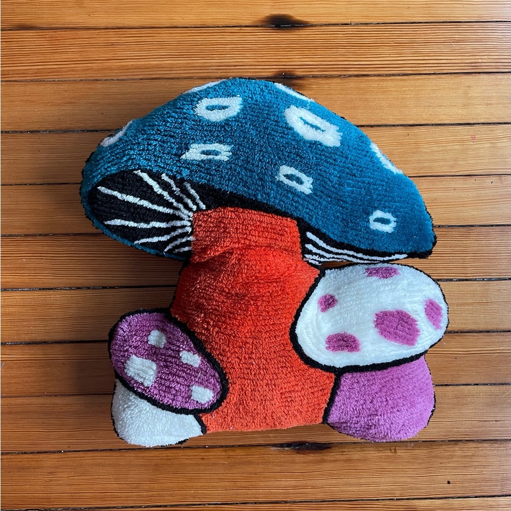 Colorful Mushroom Shaped Pillow